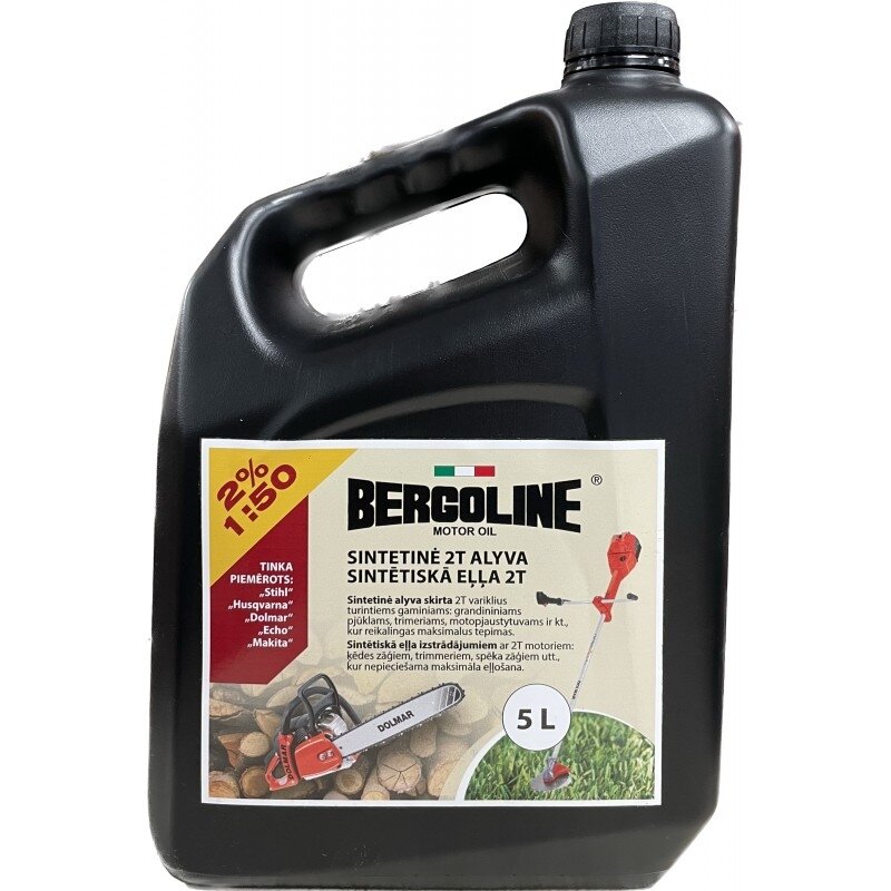 Dvitaktė sintetinė alyva Bergoline 5L (žalia) Dvitaktė sintetinė alyva Bergoline 5L (žalia)