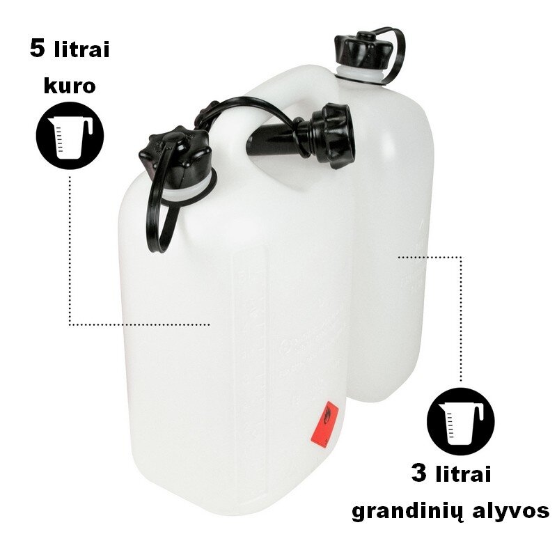 Kombinuotas bakelis kurui ir alyvai Oregon 5+3 l Baltas Kombinuotas bakelis kurui ir alyvai Oregon 5+3 l Baltas - Image 3