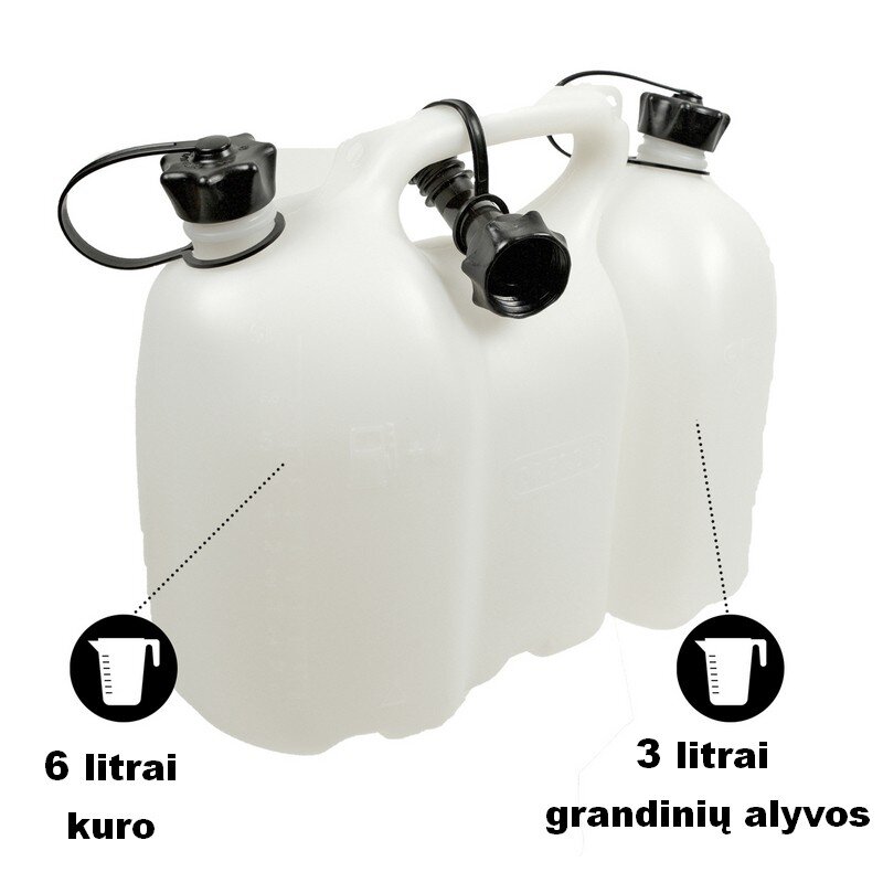 Kombinuotas bakelis kurui ir alyvai Oregon 6+3 l Baltas Kombinuotas bakelis kurui ir alyvai Oregon 6+3 l Baltas - Image 5