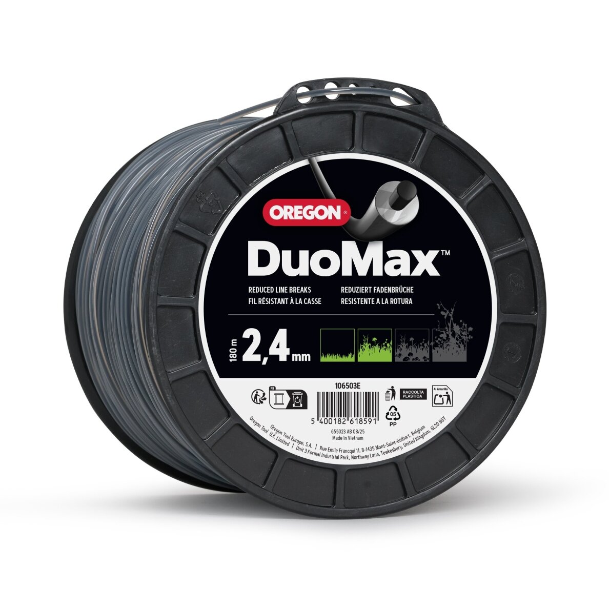 Oregon DuoMax pjovimo valas 2,4mm/180m Oregon DuoMax pjovimo valas 2,4mm/180m