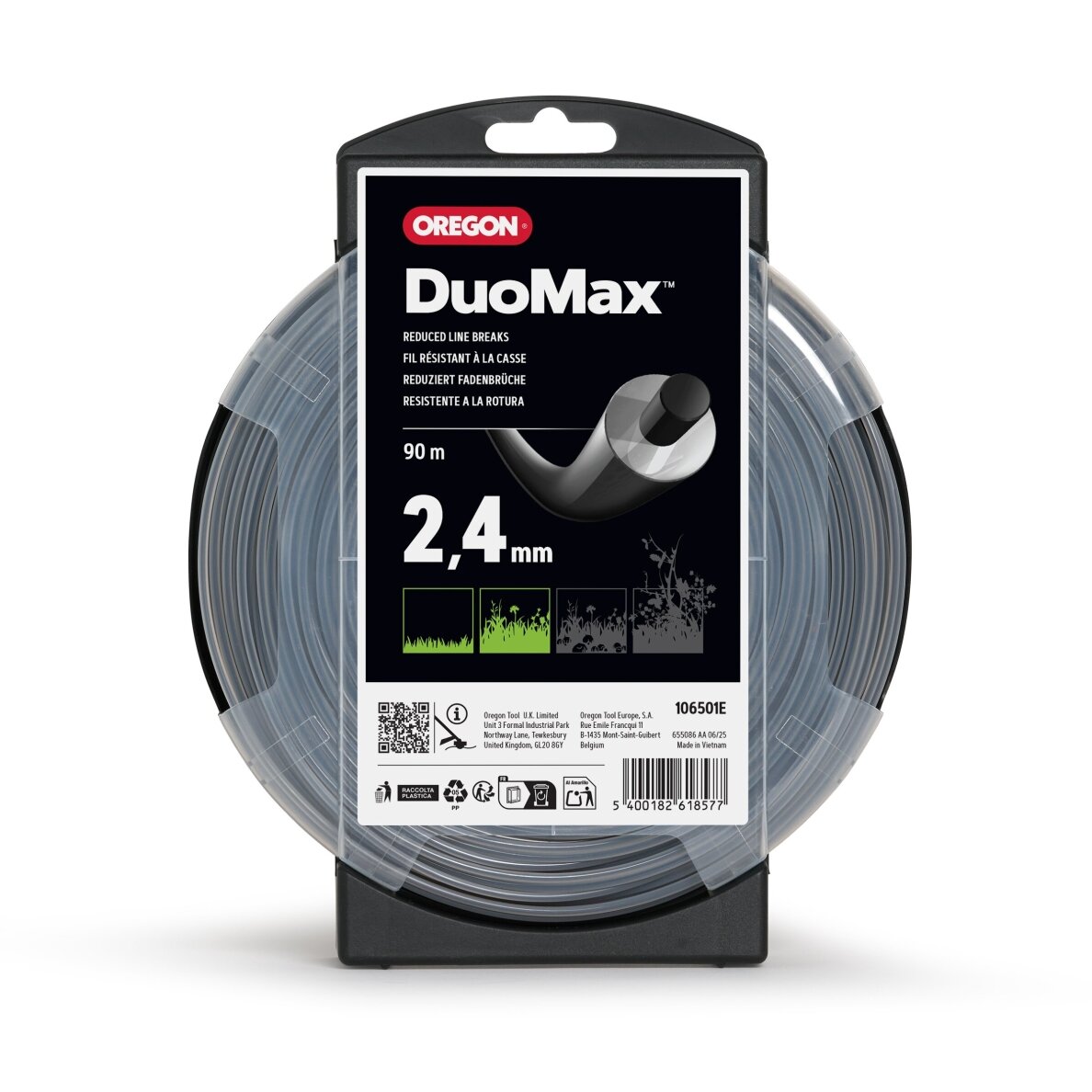 Oregon DuoMax pjovimo valas 2,4mm/90m Oregon DuoMax pjovimo valas 2,4mm/90m