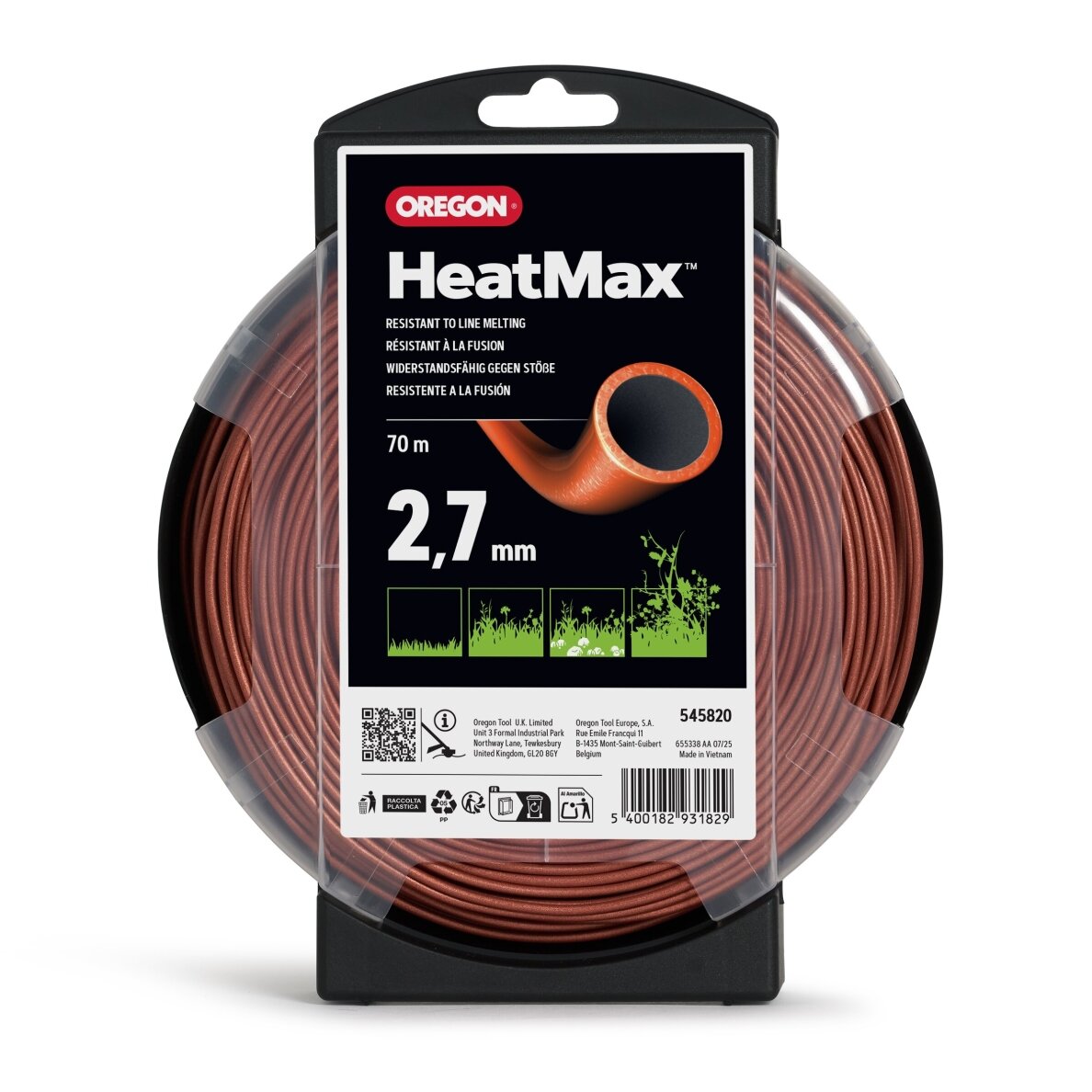 Oregon HeatMax pjovimo valas 2,7mm/70m Oregon HeatMax pjovimo valas 2,7mm/70m