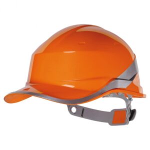 Apsauginis šalmas BASEBALL, reguliuojamas, oranžinis DIAMON DIAMOND V, Delta Plus