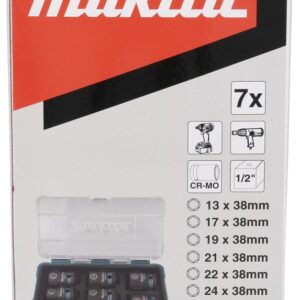 Smūginių galvų komplektas, 1/2" 7 vnt