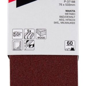 Šlifavimo juosta 76x533 K60 (5vnt.)