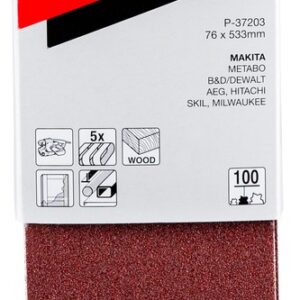 Šlifavimo juosta 76x533 K100 (5vnt.)