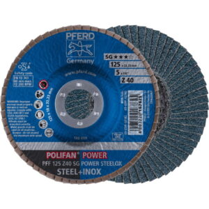 Lapelinis šlifavimo diskas SG POWER STEELOX 125mm Z40 PFF, Pferd