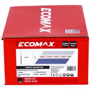 Vinys 34° vidaus darbams, rifliuotos, 2000 pcs, 75x2,9mm, Ecomax