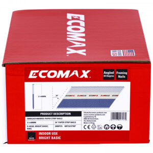 Vinys 34° vidaus darbams, rifliuotos, 2000 pcs, 90x3,1mm, Ecomax