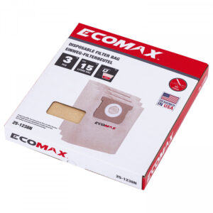 Popieriniai dulkių maišeliai, 3 vnt., EMX 25L, Ecomax