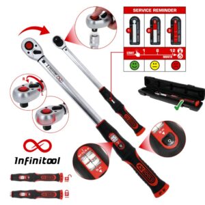 1/2" Dinamometrinis raktas su terkšle INFINITOOL 20-200 Nm, KS Tools