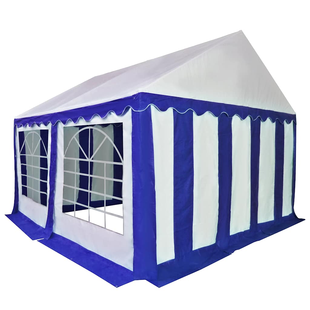 Sodo palapinė, mėlyna ir balta, PVC, 3x 4 m Sodo palapinė, mėlyna ir balta, PVC, 3x 4 m - Image 3