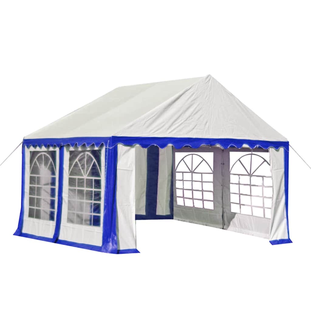 Sodo palapinė, mėlyna ir balta, PVC, 3x 4 m Sodo palapinė, mėlyna ir balta, PVC, 3x 4 m - Image 4