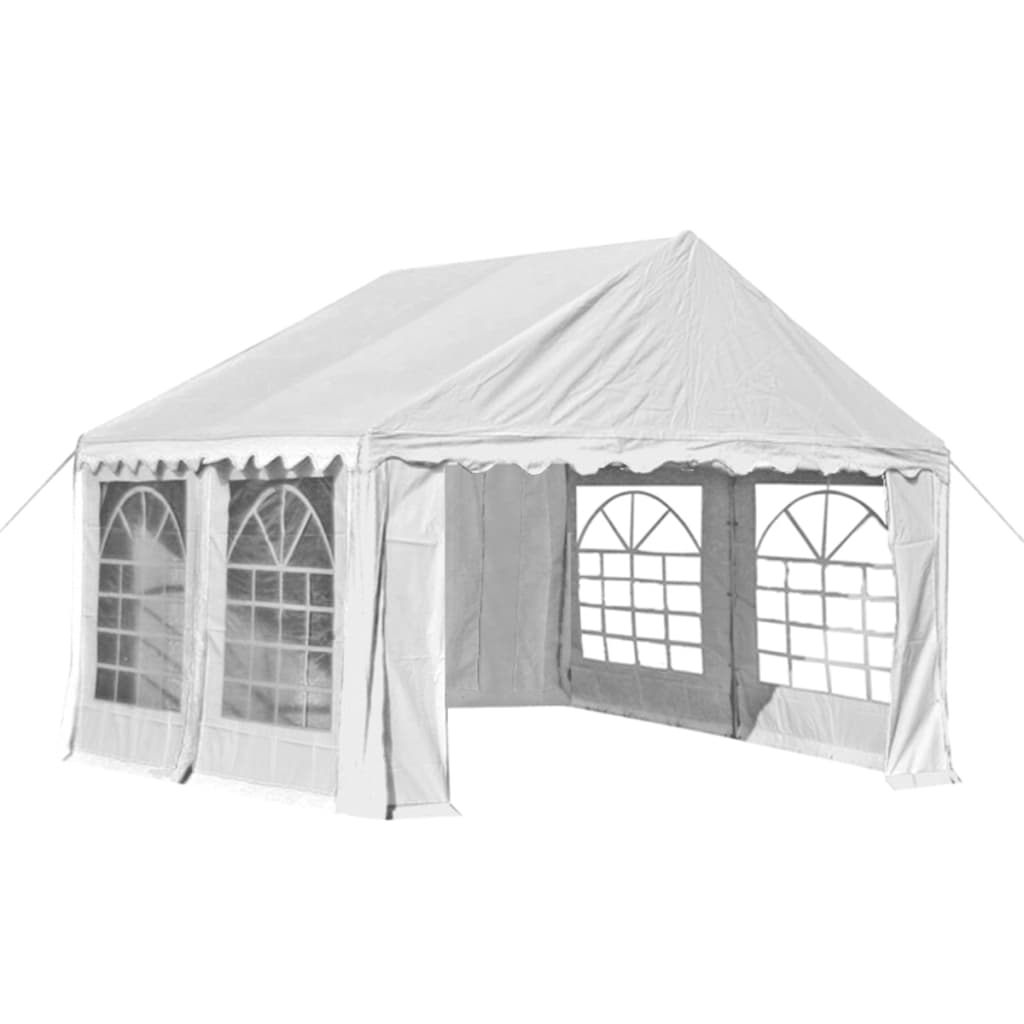 Sodo palapinė, PVC, 3x4m, balta Sodo palapinė, PVC, 3x4m, balta - Image 4
