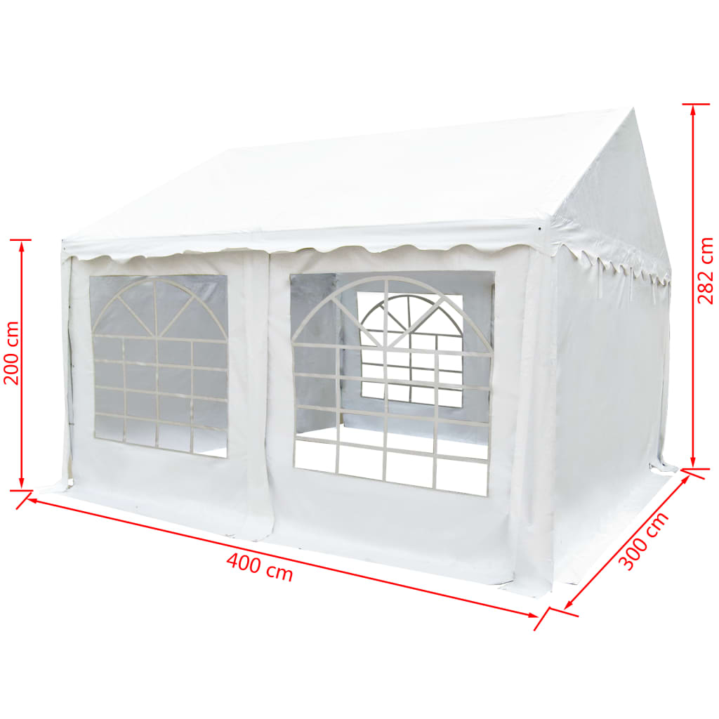 Sodo palapinė, PVC, 3x4m, balta Sodo palapinė, PVC, 3x4m, balta
