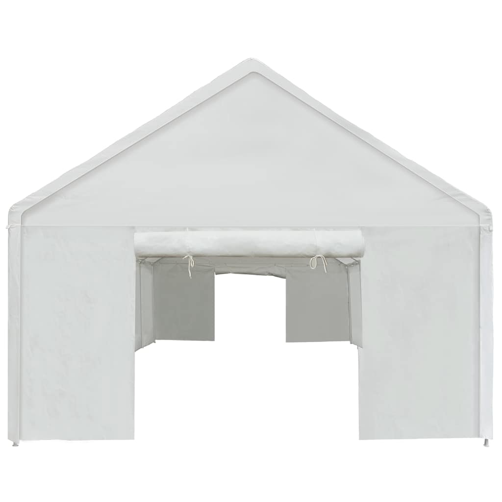 Sandėliavimo palapinė, PE, 4×8 m, balta Sandėliavimo palapinė, PE, 4x8 m, balta - Image 4