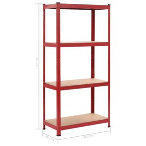 Lentyna, raudon. sp., 80x40x160cm, plienas ir MDF