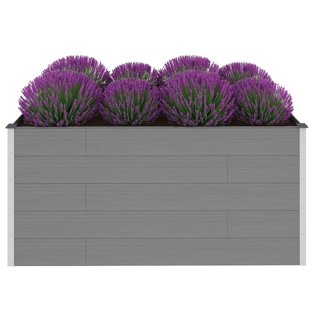 Sodo vazonas, pilkos spalvos, 200x50x91cm, WPC, aukštas Sodo vazonas, pilkos spalvos, 200x50x91cm, WPC, aukštas - Image 3