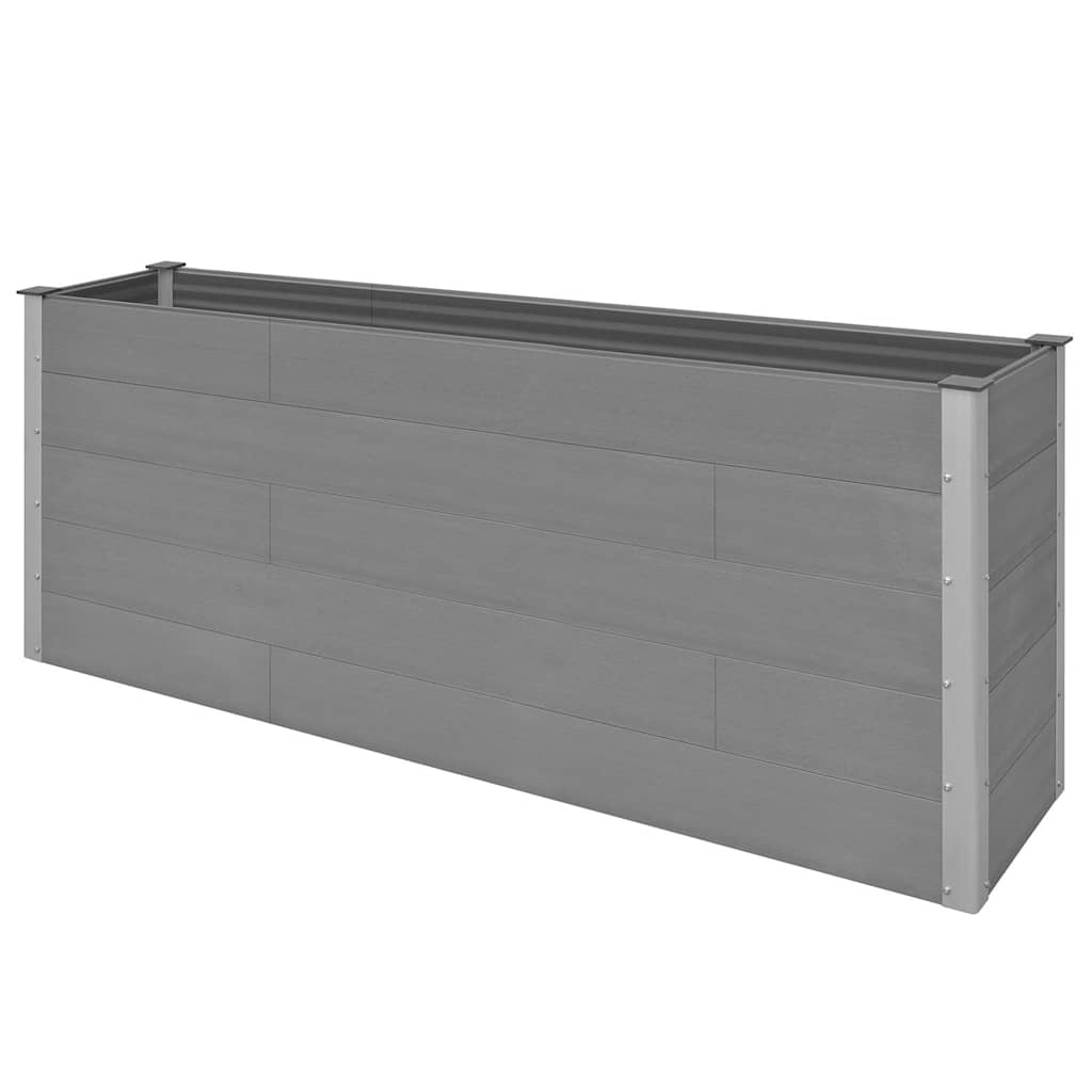 Sodo vazonas, pilkos spalvos, 200x50x91cm, WPC, aukštas Sodo vazonas, pilkos spalvos, 200x50x91cm, WPC, aukštas - Image 6