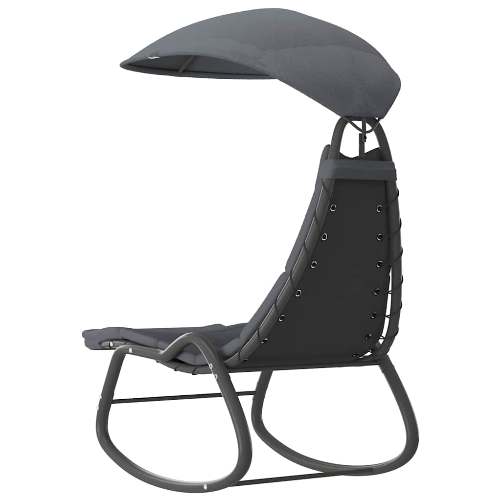 Supama sodo kėdė, pilkos spalvos, 160x80x195cm, audinys Supama sodo kėdė, pilkos spalvos, 160x80x195cm, audinys - Image 4