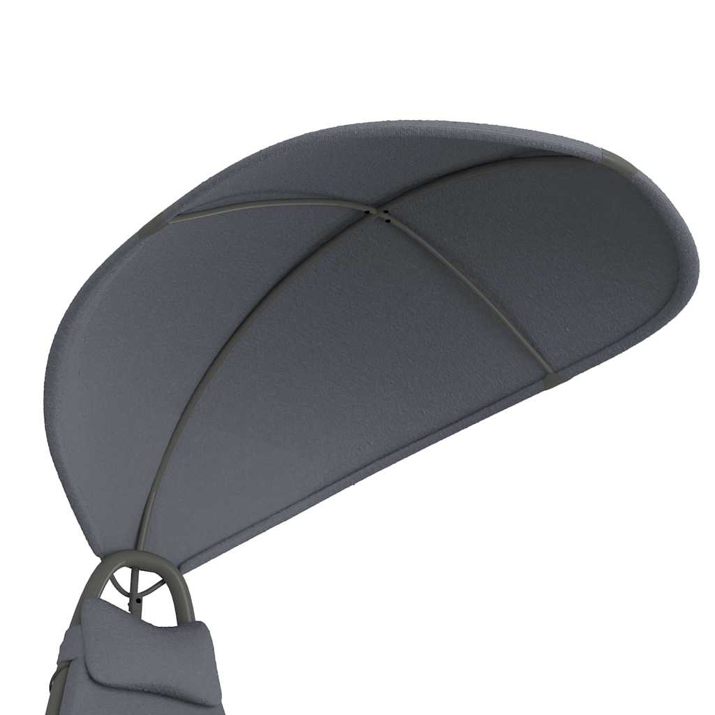 Supama sodo kėdė, pilkos spalvos, 160x80x195cm, audinys Supama sodo kėdė, pilkos spalvos, 160x80x195cm, audinys - Image 5
