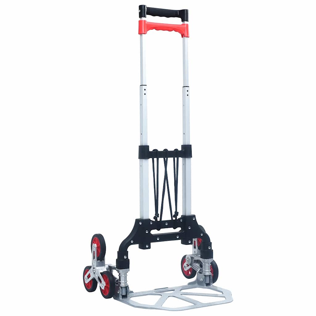 Sulankstomas vežimėlis laiptams, sidabrinis, aliuminis, 70kg Sulankstomas vežimėlis laiptams, sidabrinis, aliuminis, 70kg - Image 2
