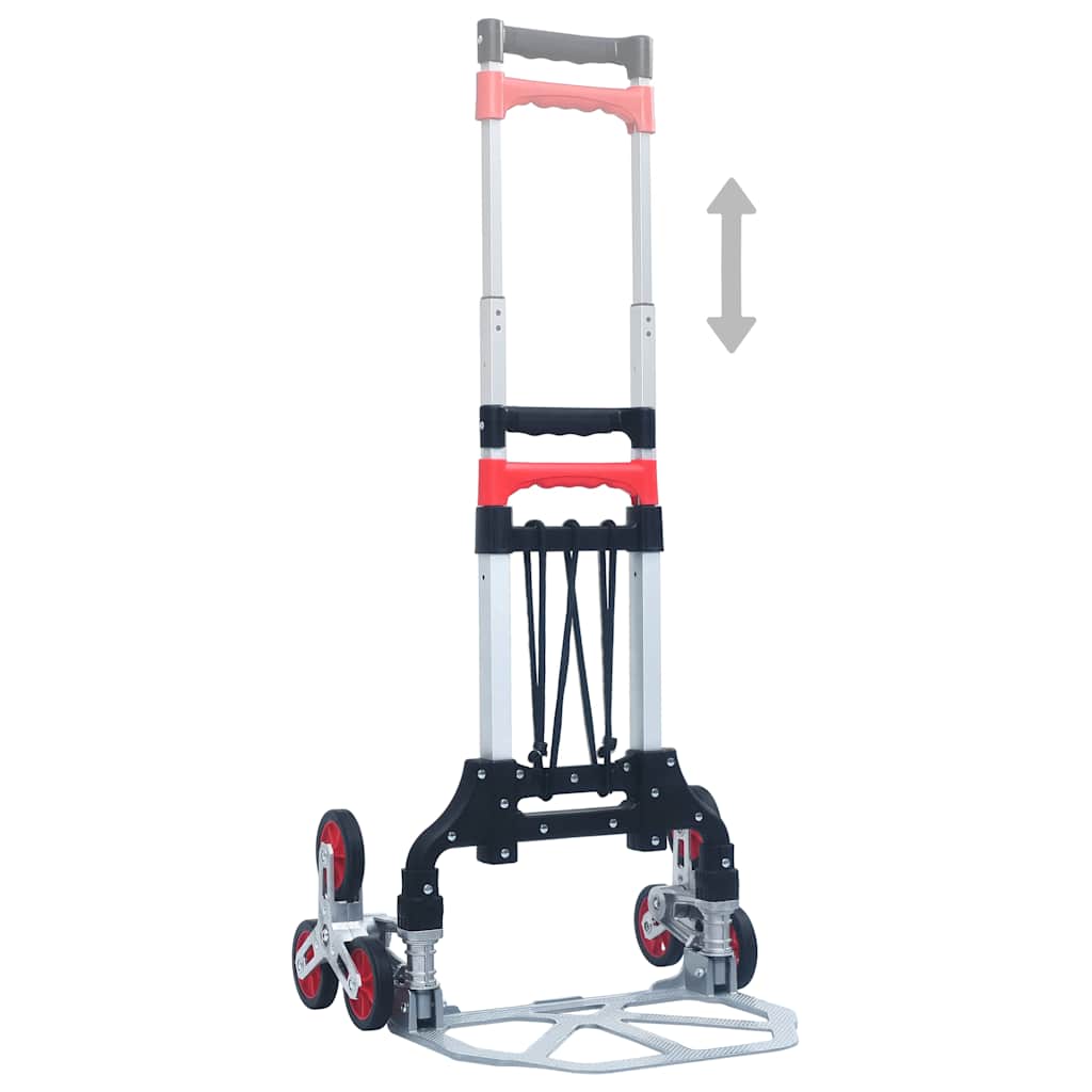 Sulankstomas vežimėlis laiptams, sidabrinis, aliuminis, 70kg Sulankstomas vežimėlis laiptams, sidabrinis, aliuminis, 70kg - Image 9