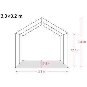 Nuimama palapinė gyvuliams, žalia, 3,3x3,2m, PVC, 550g/m²