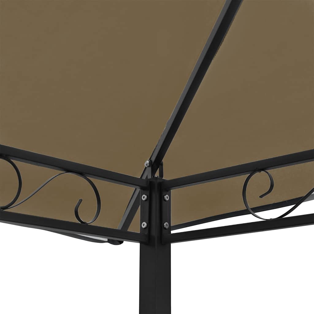 Sodo pavėsinė su staliuku ir suoliukais, taupe, 2,5×1,5×2,4cm Sodo pavėsinė su staliuku ir suoliukais, taupe, 2,5x1,5x2,4cm - Image 4