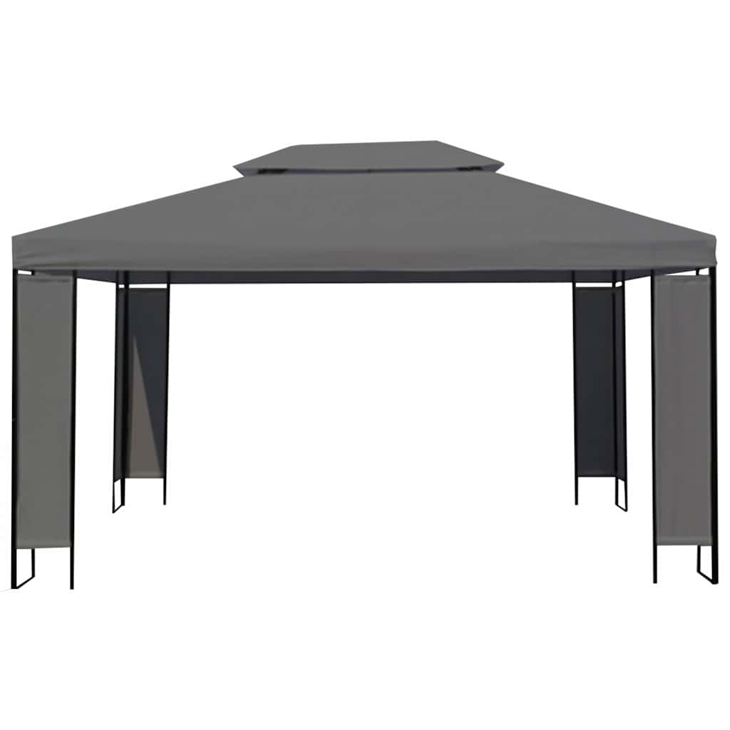 Pavėsinė su lemputėmis LED, antracito, 3x4m Pavėsinė su lemputėmis LED, antracito, 3x4m - Image 3