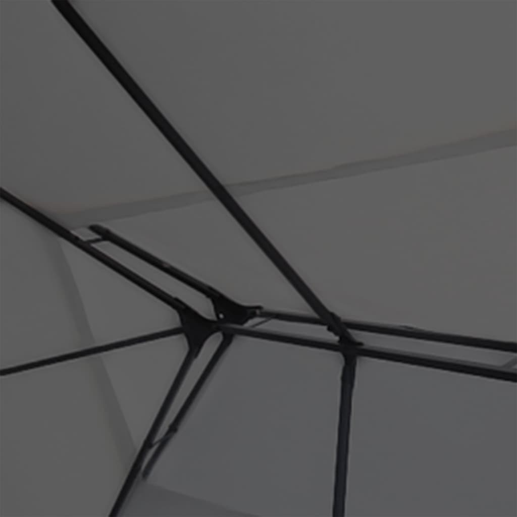 Pavėsinė su lemputėmis LED, antracito, 3x4m Pavėsinė su lemputėmis LED, antracito, 3x4m - Image 5