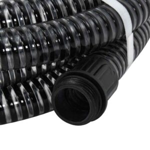Siurbimo žarna su žalvarinėmis jungtimis, juoda, 1,1", 25m, PVC