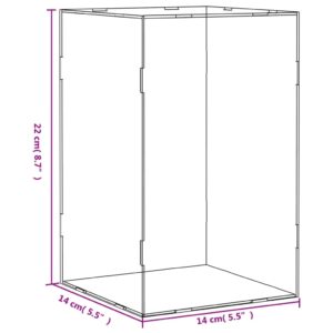 Vitrina, permatoma, 14x14x22 cm, akrilas