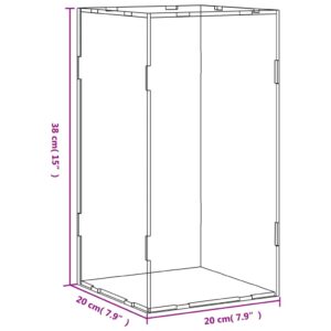 Vitrina, permatoma, 20x20x38 cm, akrilas