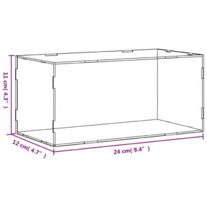 Vitrina, permatoma, 24x12x11 cm, akrilas