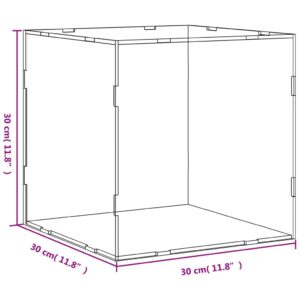 Vitrina, permatoma, 30x30x30 cm, akrilas