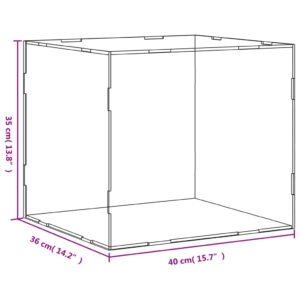 Vitrina, permatoma, 40x36x35 cm, akrilas