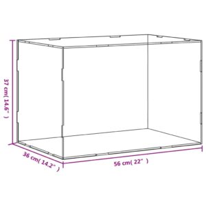 Vitrina, permatoma, 56x36x37 cm, akrilas