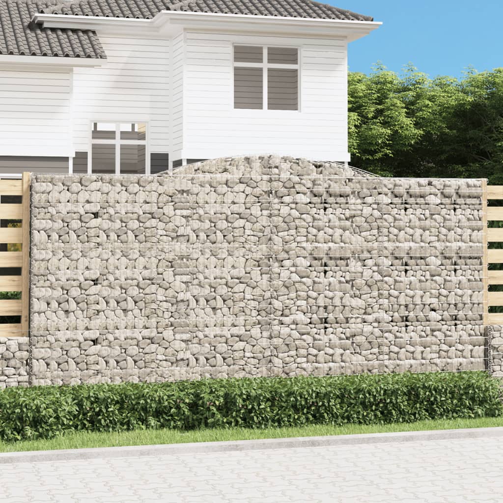 Išlenkti gabiono krepšiai, 4vnt., 400x30x200/220cm, geležis Išlenkti gabiono krepšiai, 4vnt., 400x30x200/220cm, geležis - Image 2