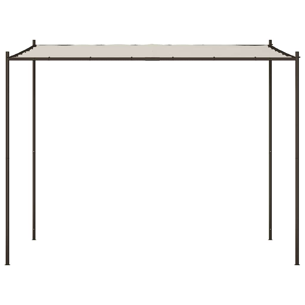 Pavėsinė, baltos spalvos, 3x3m, audinys ir plienas, 180g/m² Pavėsinė, baltos spalvos, 3x3m, audinys ir plienas, 180g/m² - Image 3