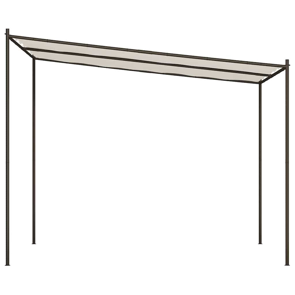 Pavėsinė, baltos spalvos, 3x3m, audinys ir plienas, 180g/m² Pavėsinė, baltos spalvos, 3x3m, audinys ir plienas, 180g/m² - Image 4