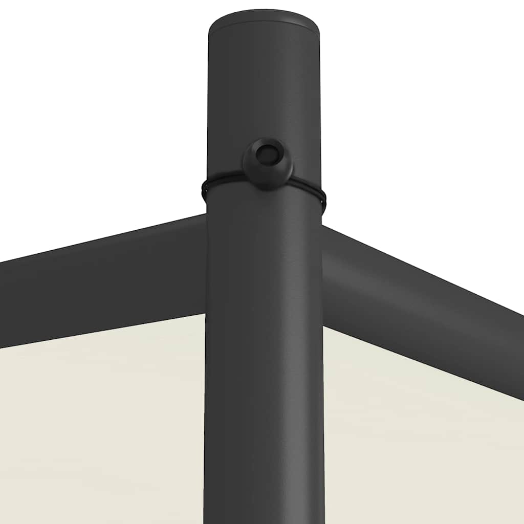 Pavėsinė, baltos spalvos, 3x3m, audinys ir plienas, 180g/m² Pavėsinė, baltos spalvos, 3x3m, audinys ir plienas, 180g/m² - Image 6