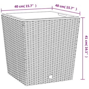 Lovelis su išimamu įdėklu, baltas, 37/64l, PP ratanas