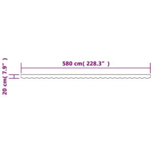 Pakaitinis audinys markizės apsiuvui, rudos spalvos, 600 cm