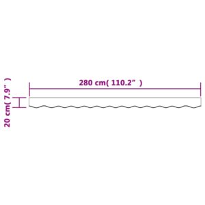 Pakaitinis audinys markizės apsiuvui, antracitas/baltas, 300 cm