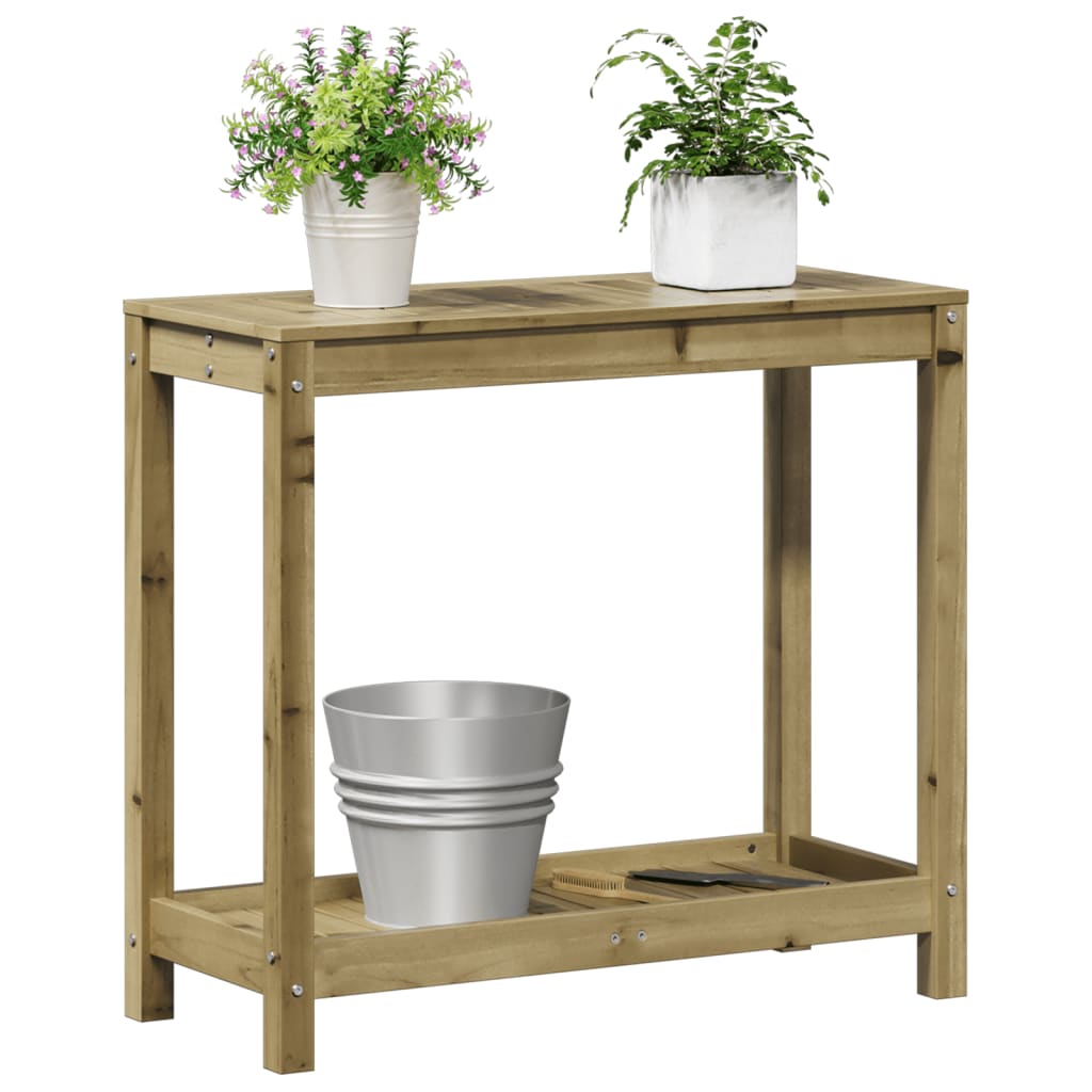 Sodinimo stalas su lentyna, 82,5x35x75cm, impregnuota pušis Sodinimo stalas su lentyna, 82,5x35x75cm, impregnuota pušis - Image 4