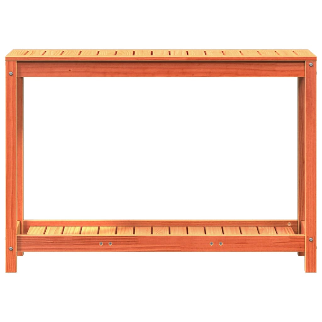 Sodinimo stalas su lentyna, vaško rudas, 108x35x75cm, pušis Sodinimo stalas su lentyna, vaško rudas, 108x35x75cm, pušis - Image 5