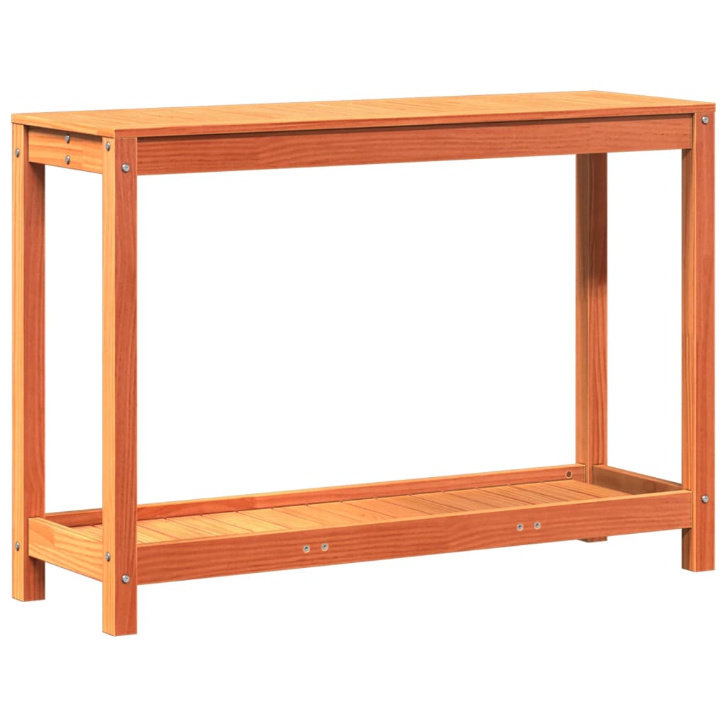 Sodinimo stalas su lentyna, vaško rudas, 108x35x75cm, pušis Sodinimo stalas su lentyna, vaško rudas, 108x35x75cm, pušis - Image 7