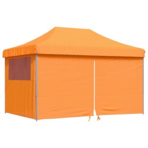 Išskleidžiama proginė palapinė su 4 sienomis, oranžinė
