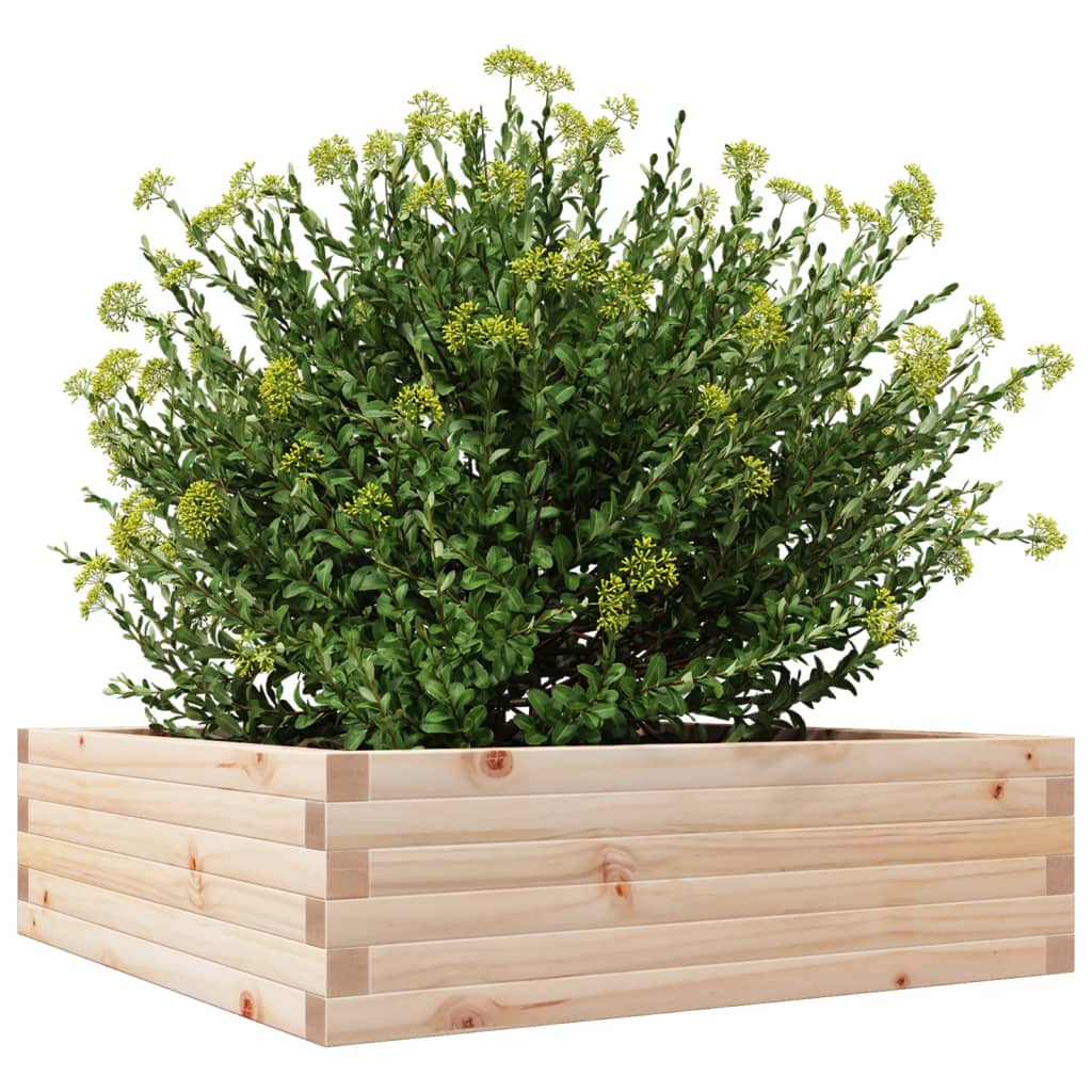 Sodo lovelis, 80x80x23cm, pušies medienos masyvas Sodo lovelis, 80x80x23cm, pušies medienos masyvas - Image 4